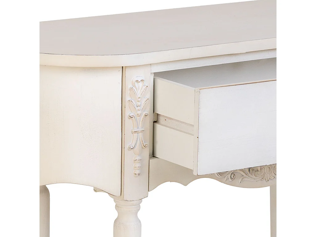 Flurtisch aus weiß lackiertem, 88x36x80h cm