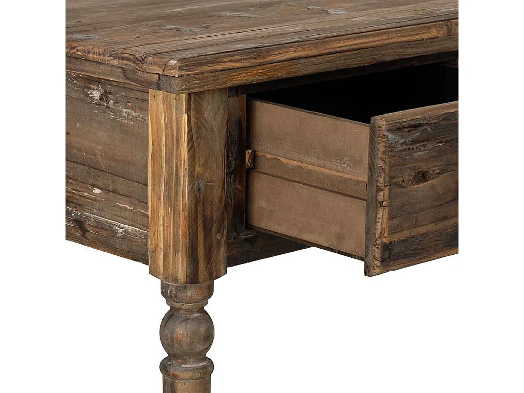 Table d'entrée en bois avec 3 tiroirs 120x38x81h cm