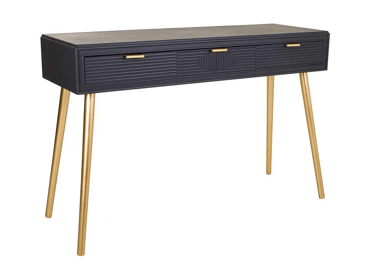 Dunkelgraue Konsole aus Holz 120x41x78h cm