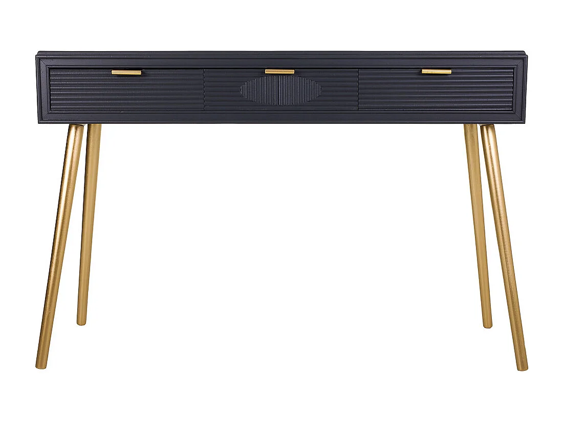 Dunkelgraue Konsole aus Holz 120x41x78h cm