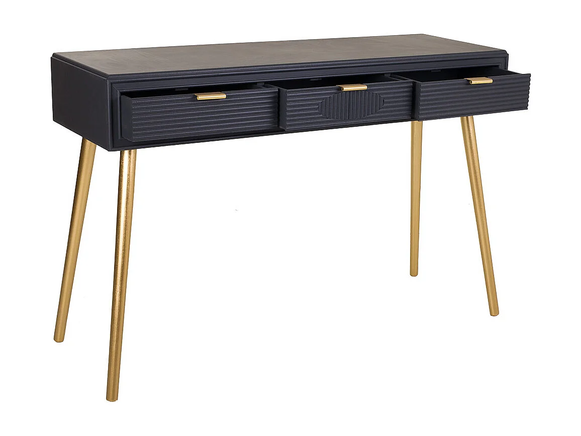 Mobile da ingresso in legno grigio scuro 120x41x78h