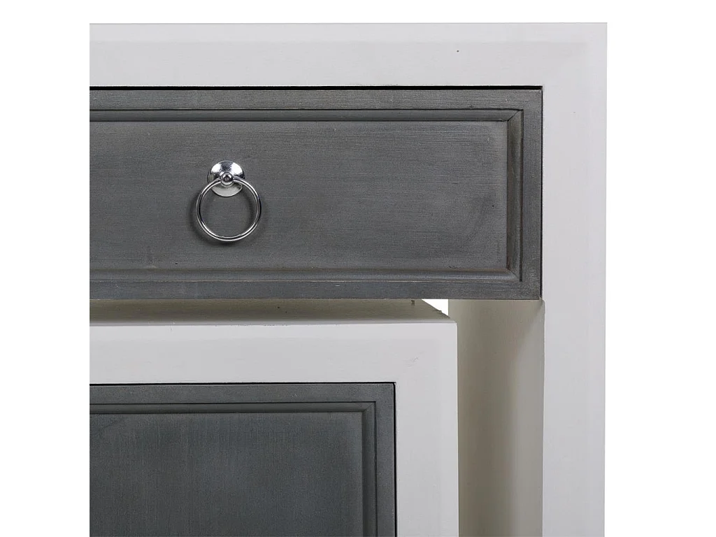 Ensemble de vestibule et deux tabourets en bois gris