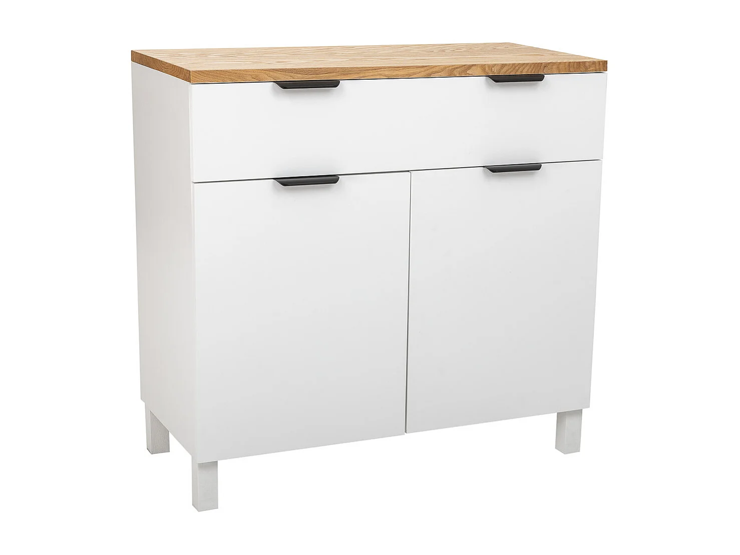 Meuble d'entrée en bois avec 2 tiroirs et 2 portes 82x39,5x80