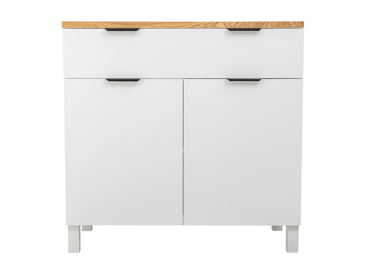 Meuble d'entrée en bois avec 2 tiroirs et 2 portes 82x39,5x80