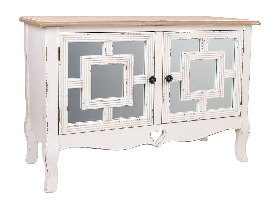 Console d'entrée en bois blanc 83x36x56,5h