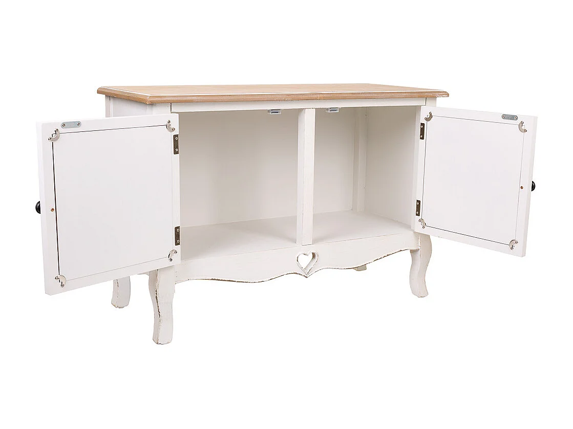 Console d'entrée en bois blanc 83x36x56,5h