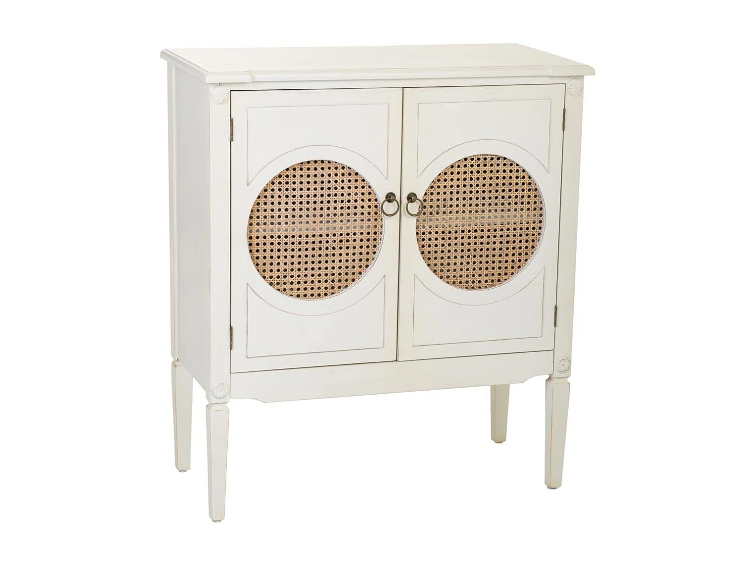 Console en bois avec grillages blancs 80x38x90h