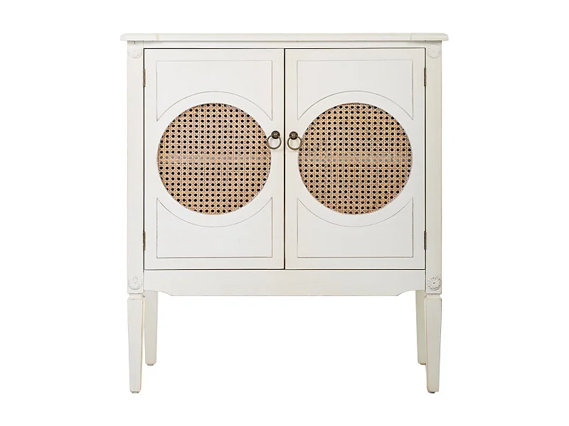 Console en bois avec grillages blancs 80x38x90h