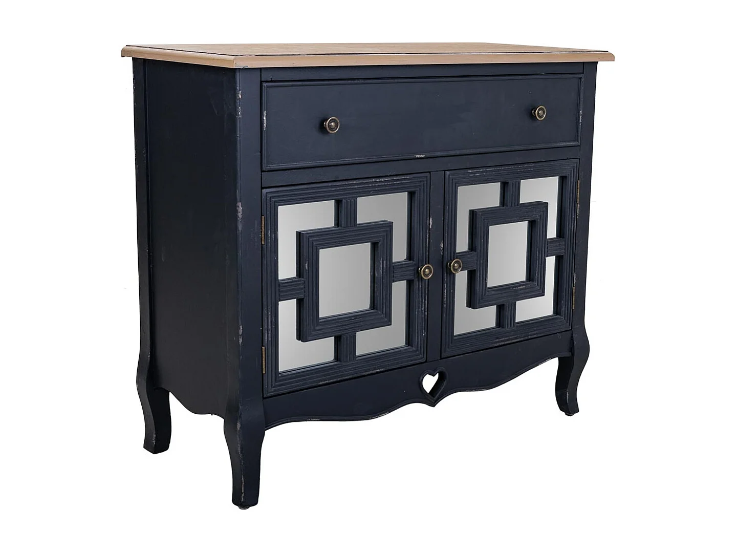 Console en bois noir 83x36x72h