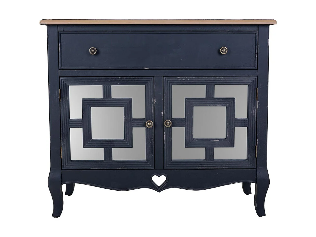 Console en bois noir 83x36x72h