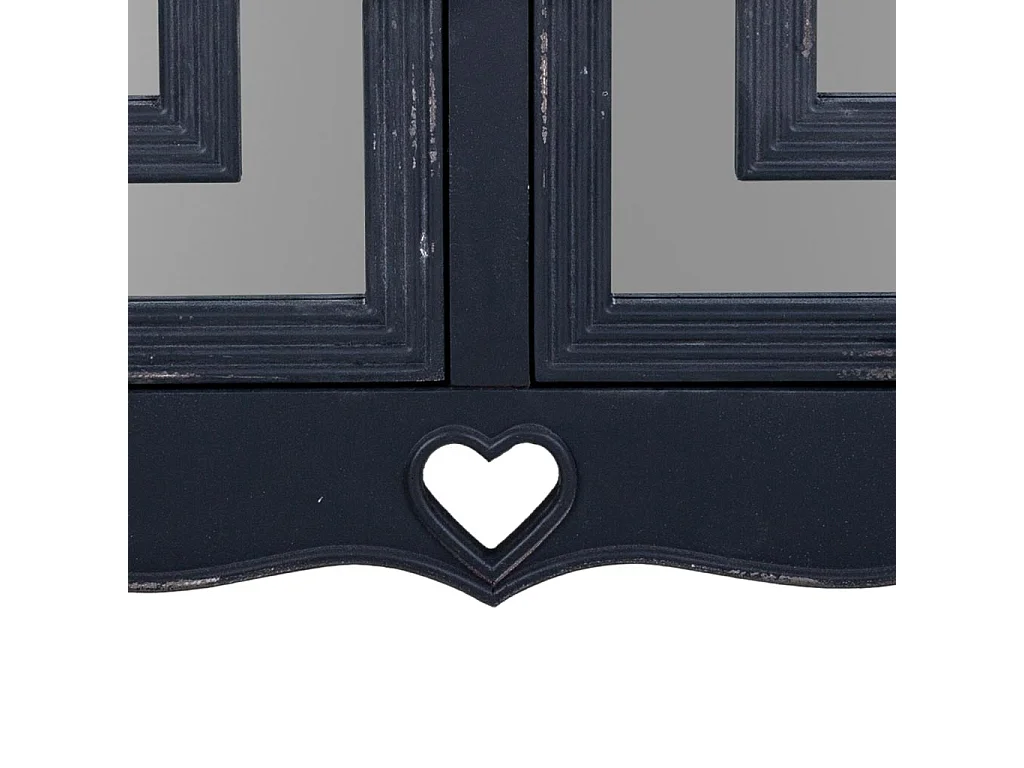 Console en bois noir 83x36x72h