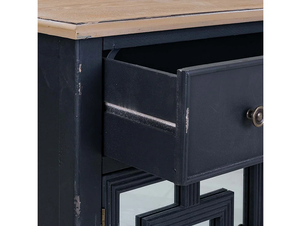Salão de madeira preto 83x36x72