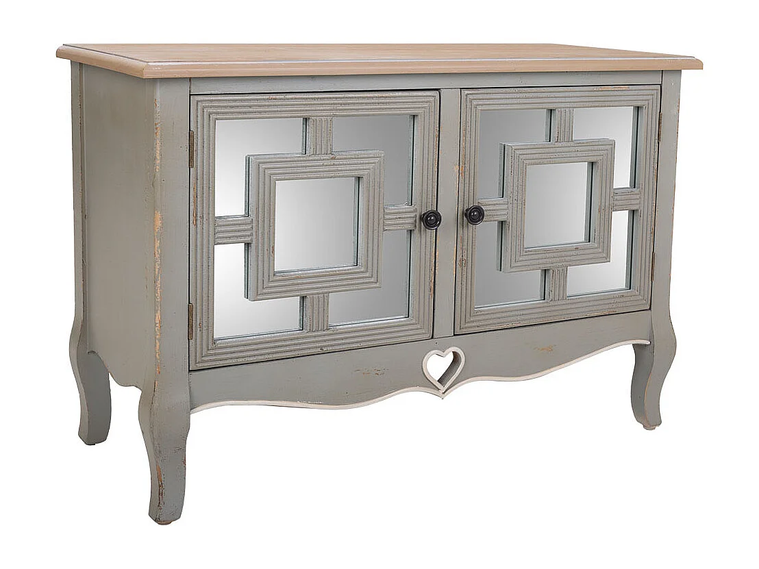 Mesa de entrada em madeira verde, 83x36x56,5