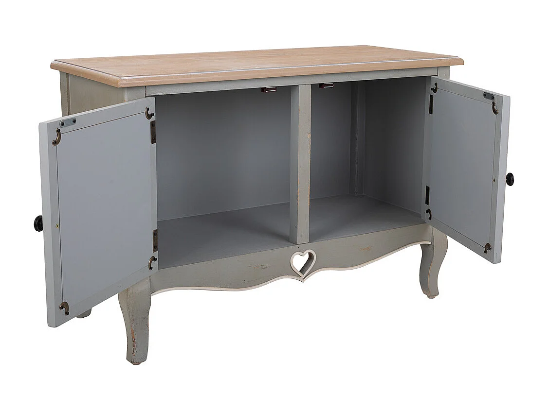 Mesa de entrada em madeira verde, 83x36x56,5