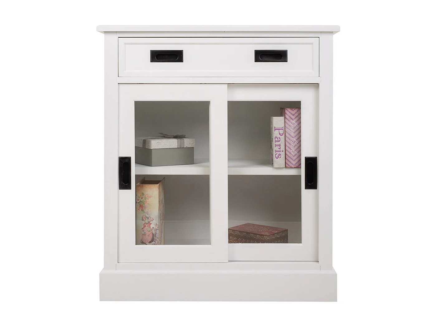 Weiße Holzhalle 80x40x90,5h cm