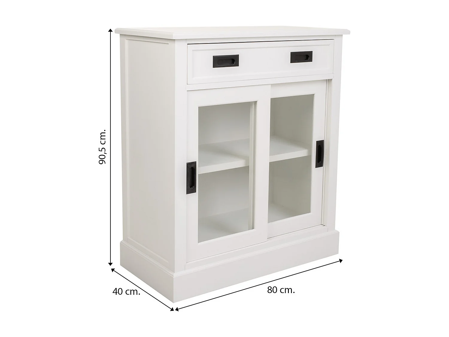 Recibidor de madera blanco 80x40x90,5