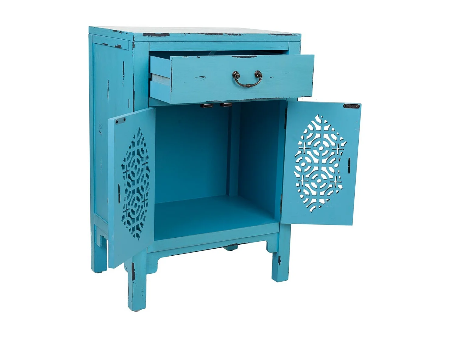 Recibidor de madera 1 cajon y 2 puertas 48x32x75