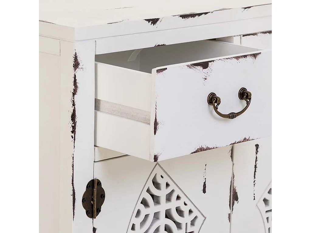 Meuble d'entrée en bois blanc 66x36x78h cm