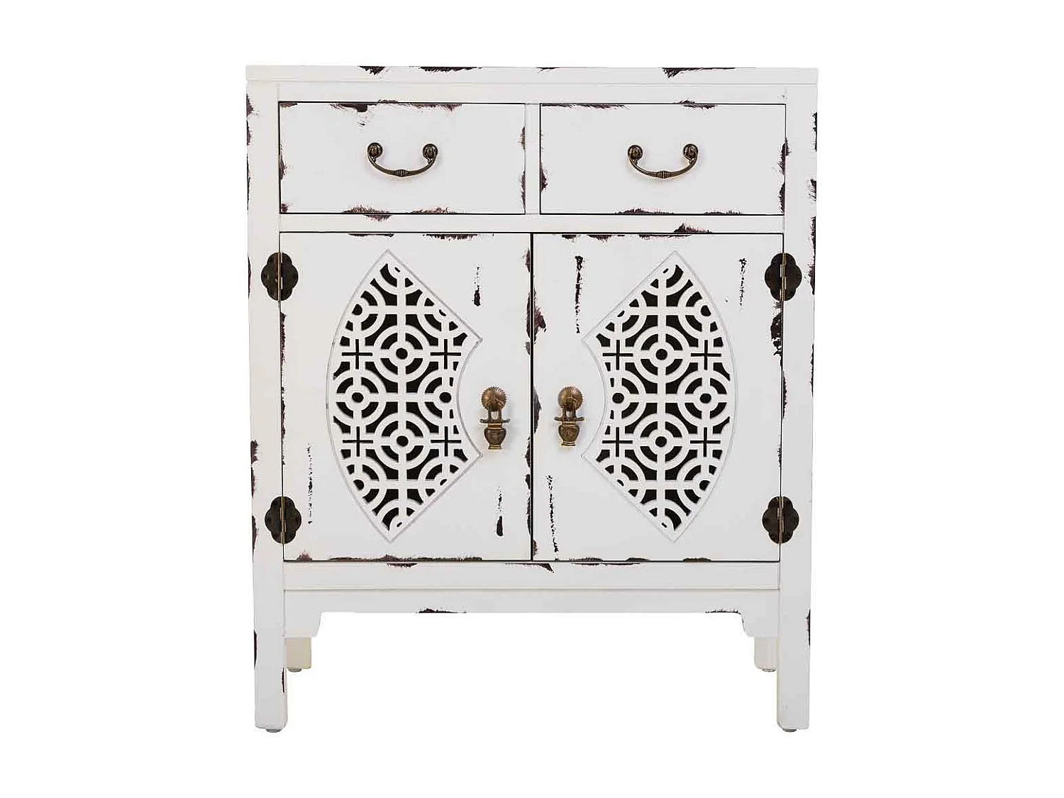 Meuble d'entrée en bois blanc 66x36x78h cm