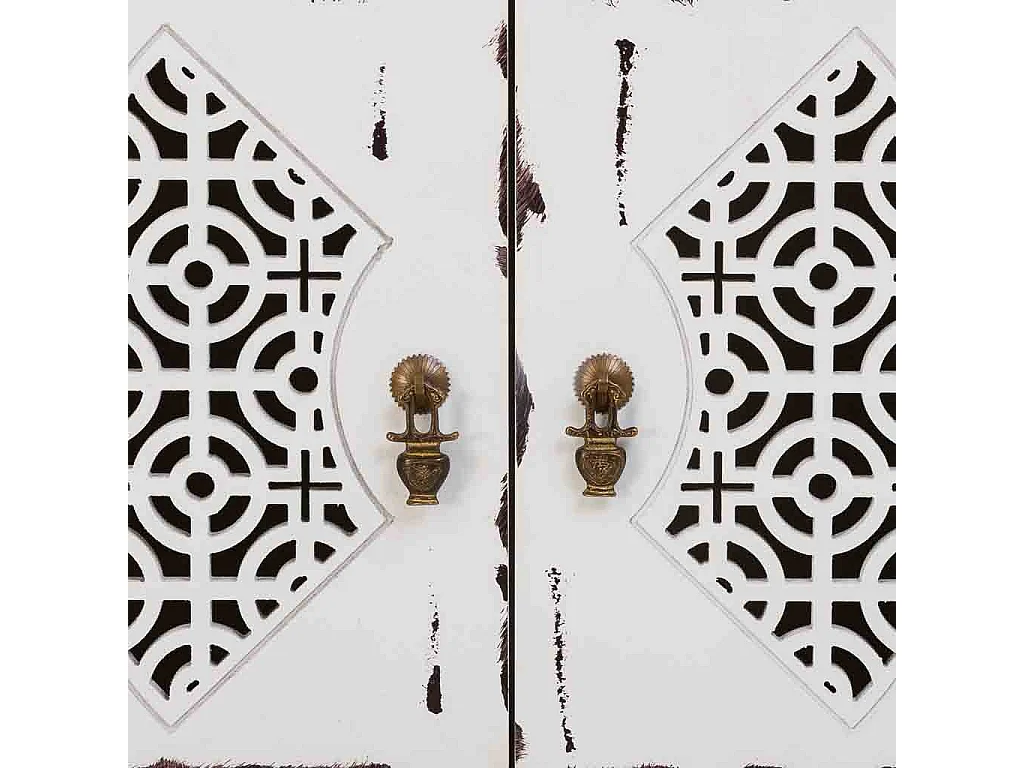 Meuble d'entrée en bois blanc 66x36x78h cm