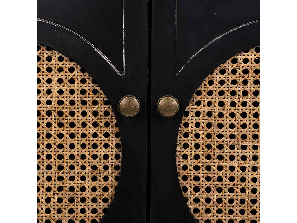 Recibidor de madera negro 80x38x90