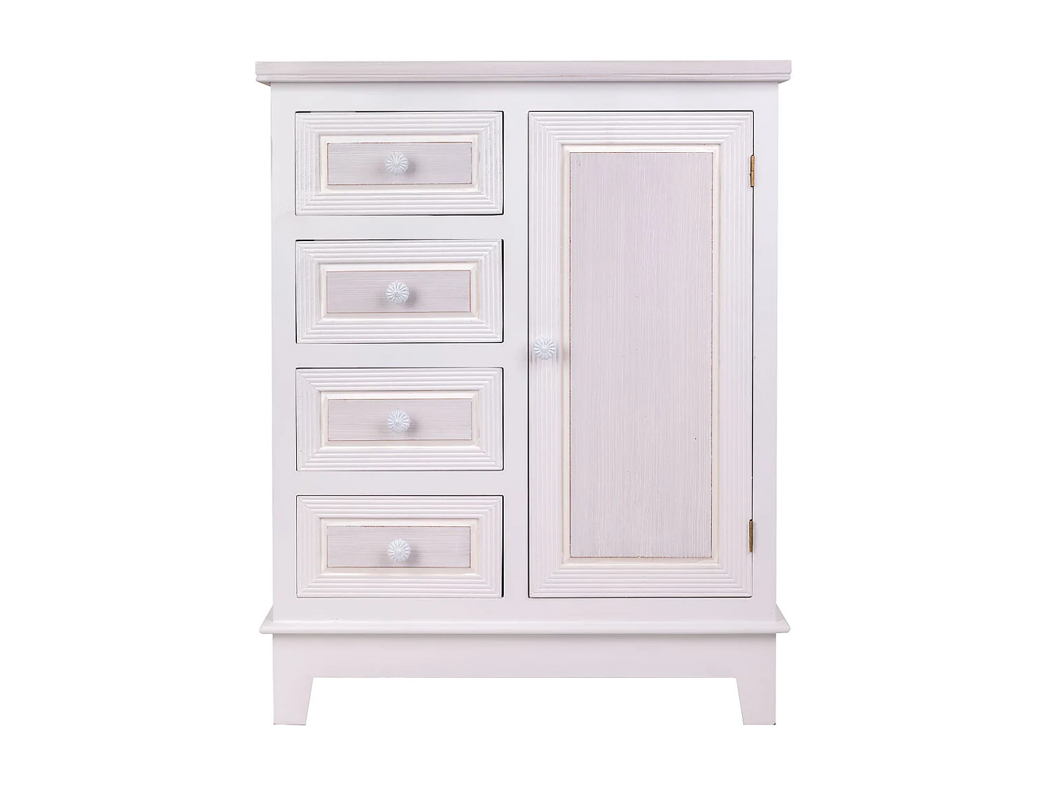 Console d'entrée en bois blanc 66x32x84h