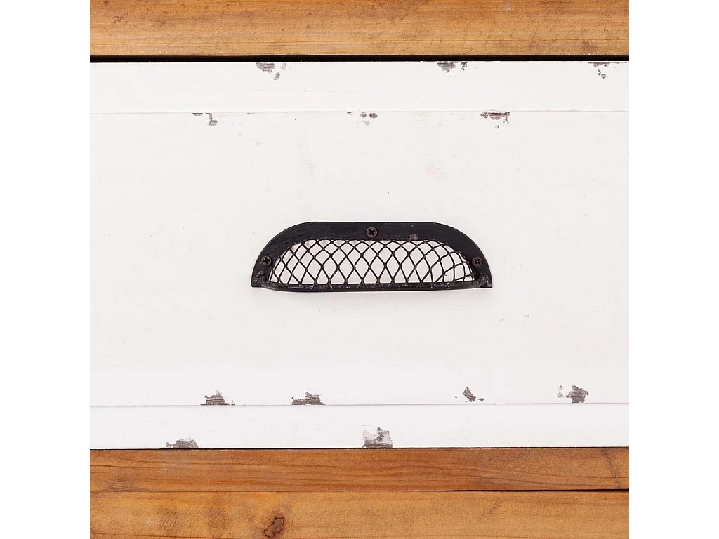 Hall de madeira marrom e metal 80x36,5x91
