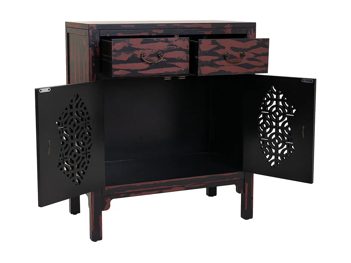 Rote Flurschrank aus Holz 66x36x78h cm