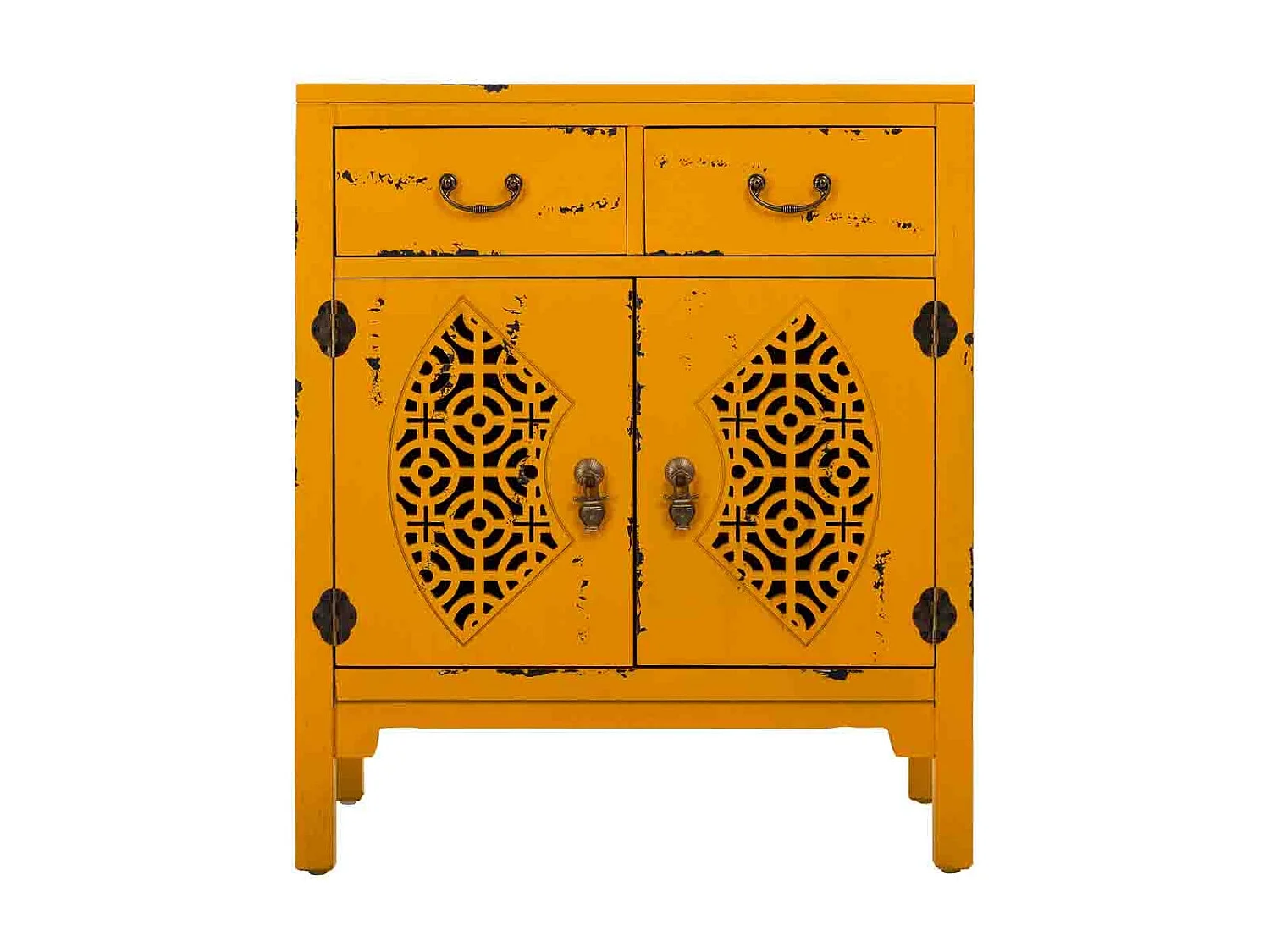 Table d'entrée en bois jaune 66x36x78h cm