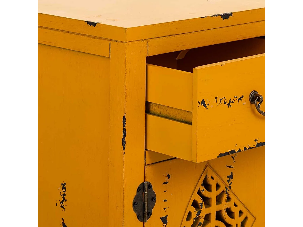 Table d'entrée en bois jaune 66x36x78h cm