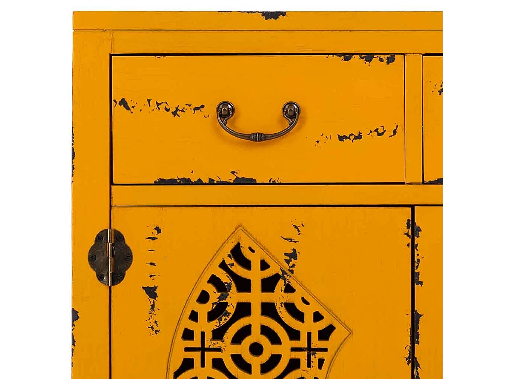 Table d'entrée en bois jaune 66x36x78h cm