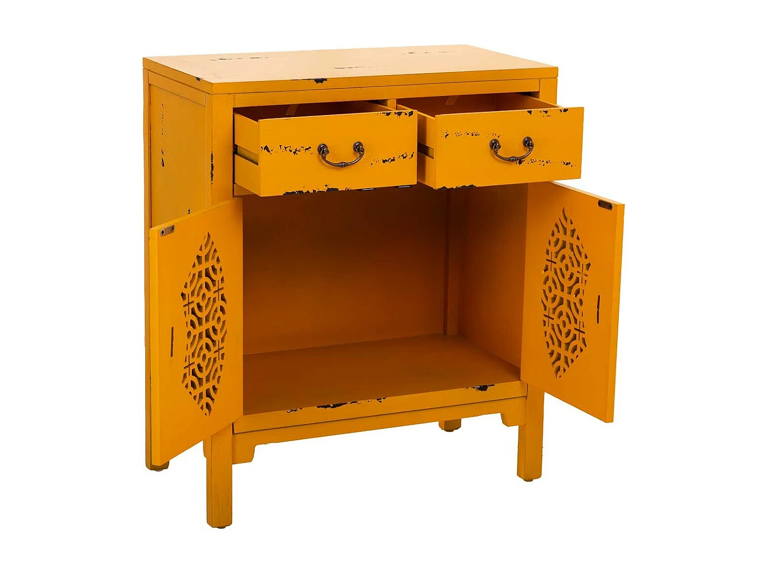 Table d'entrée en bois jaune 66x36x78h cm