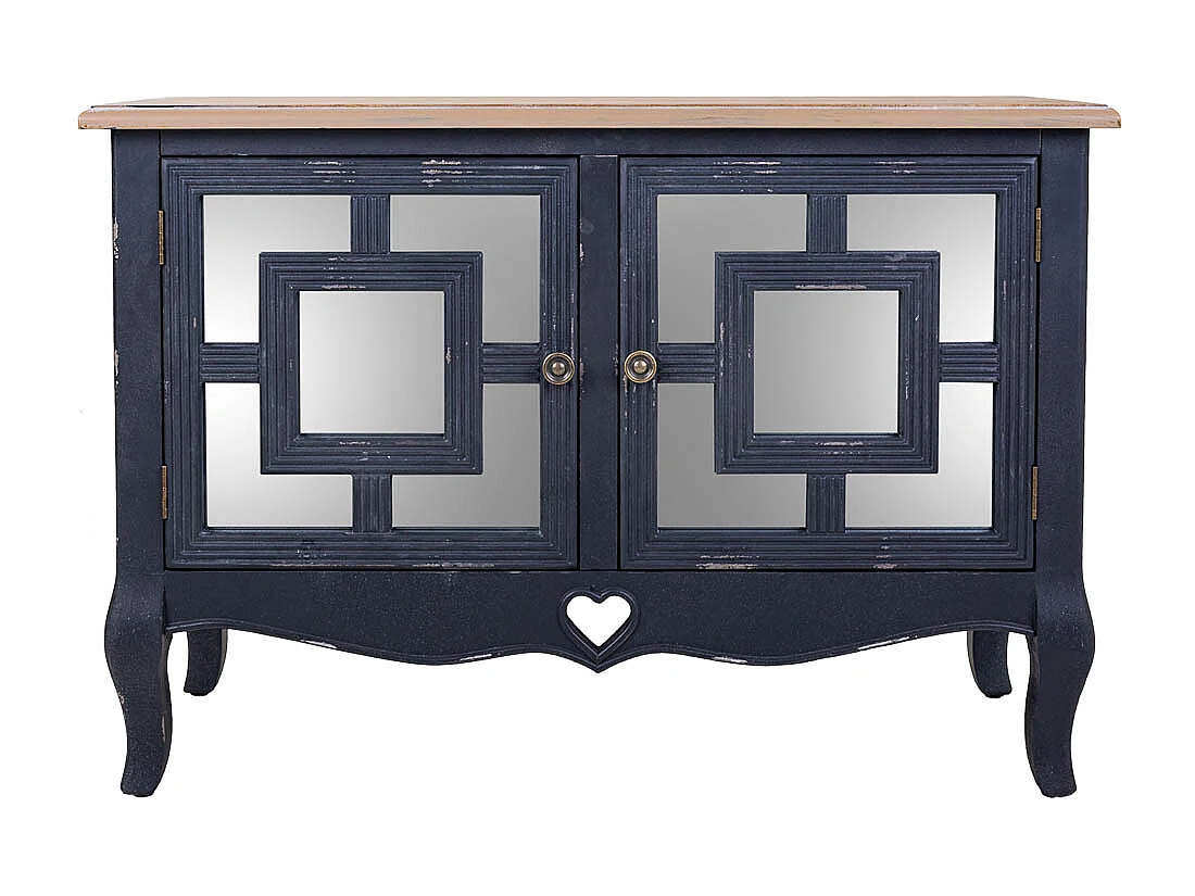 Recibidor de madera negro 83x36x56,5