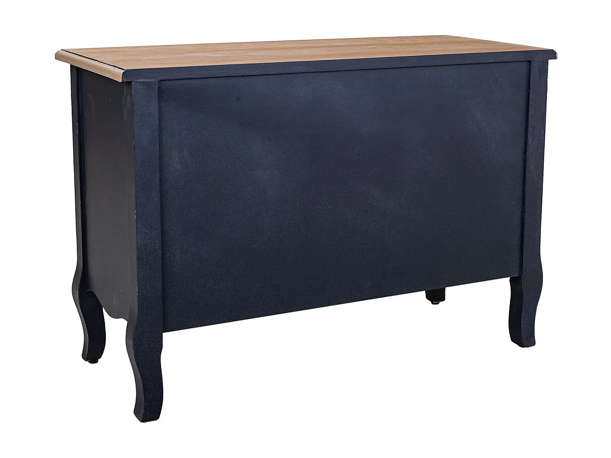 Recibidor de madera negro 83x36x56,5