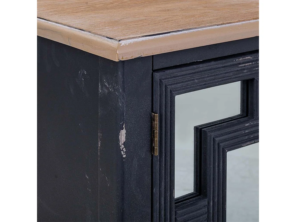 Recibidor de madera negro 83x36x56,5