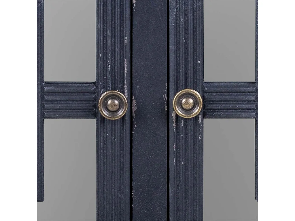 Recibidor de madera negro 83x36x56,5