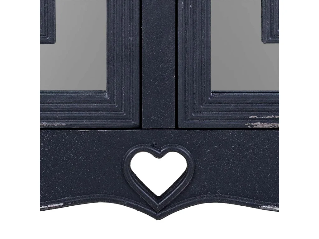 Recibidor de madera negro 83x36x56,5