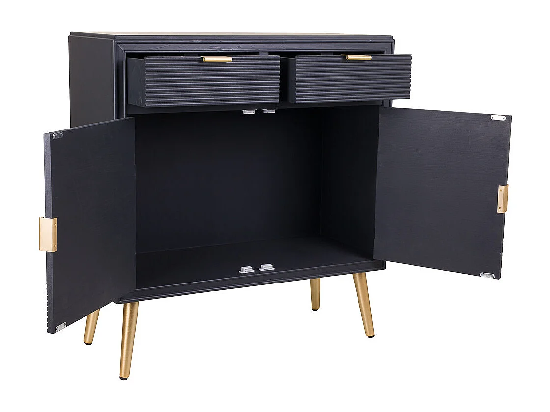 Console d'entrée en bois gris foncé 80x36.5x85.5h