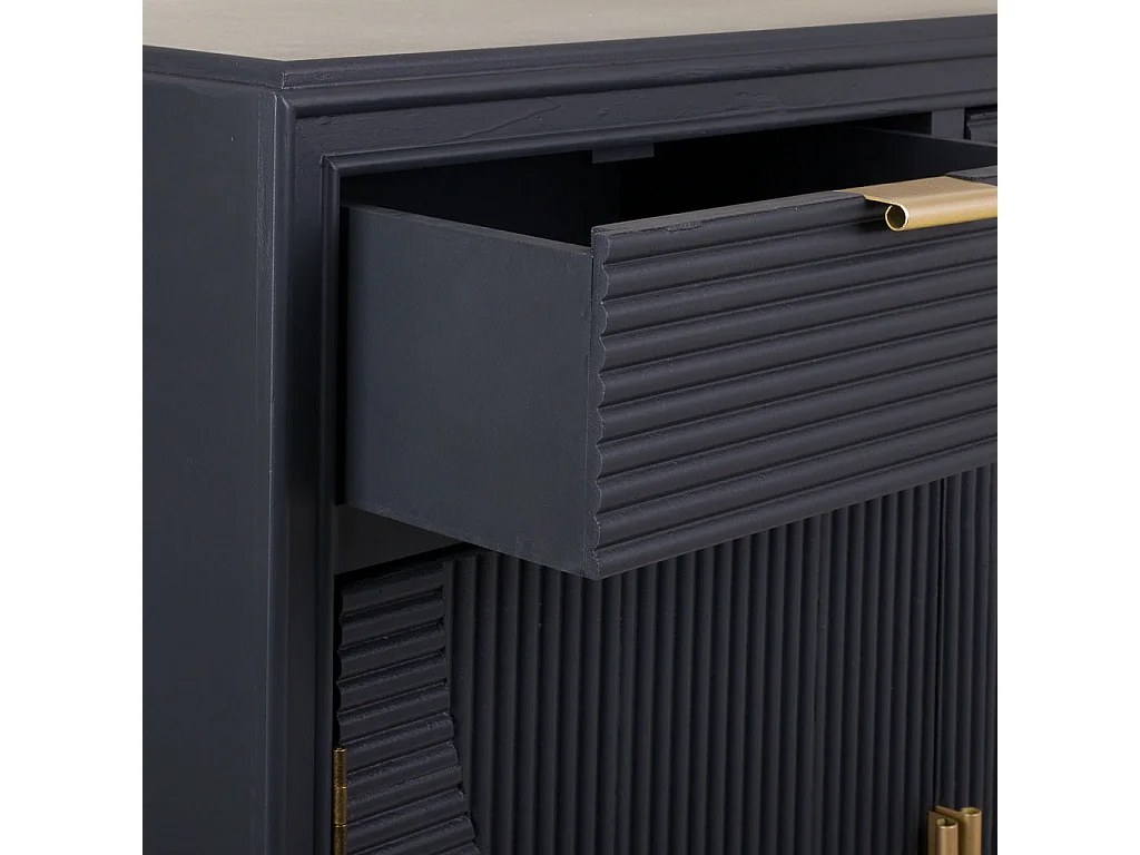 Console d'entrée en bois gris foncé 80x36.5x85.5h