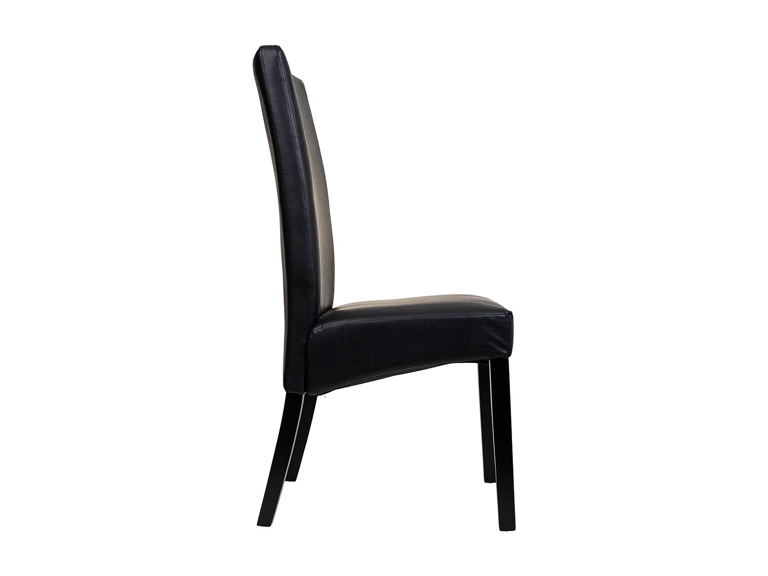 Holzstuhl, gepolstert, 49 x 48 x 42/102 cm, schwarz