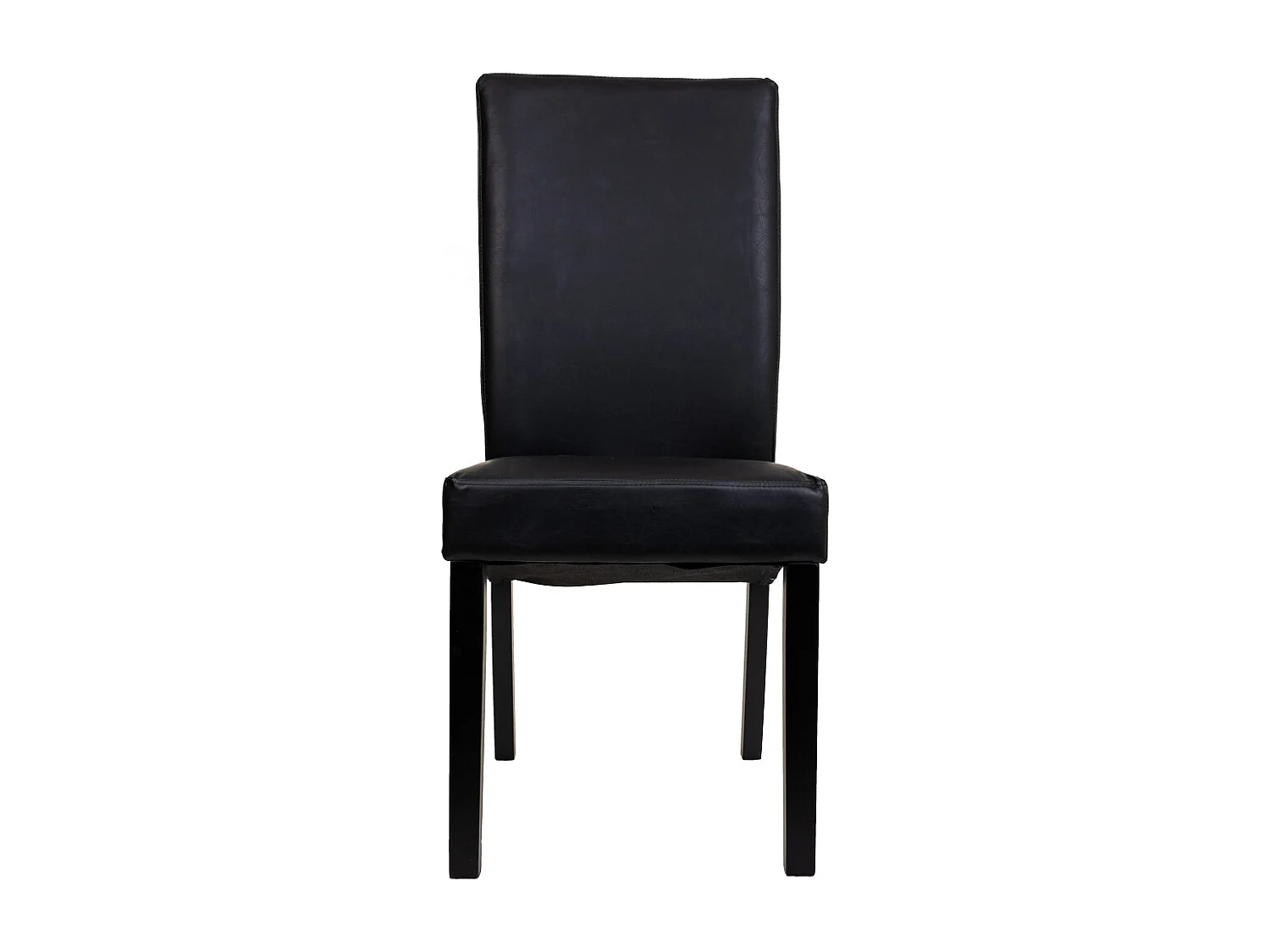 Chaise en bois tapissée noire 49x48x42/102h
