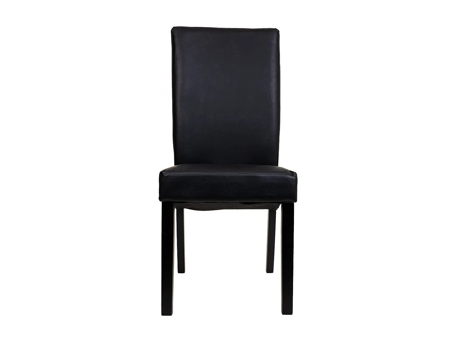 Chaise en bois tapissée noire 49x48x42/102h