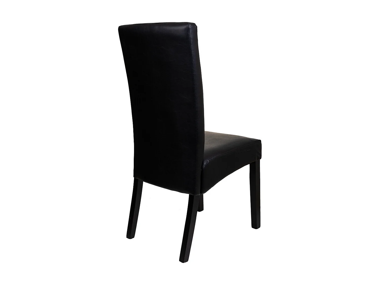 Chaise en bois tapissée noire 49x48x42/102h