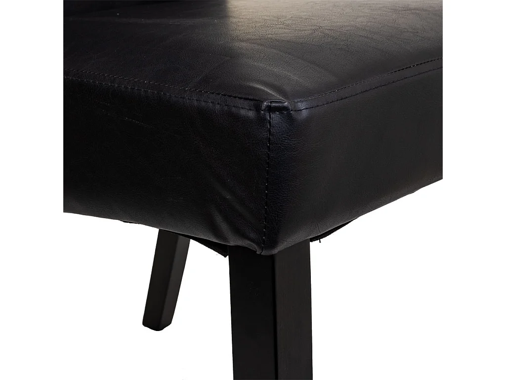 Chaise en bois tapissée noire 49x48x42/102h
