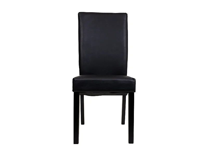 Holzstuhl, gepolstert, 49 x 48 x 42/102 cm, schwarz