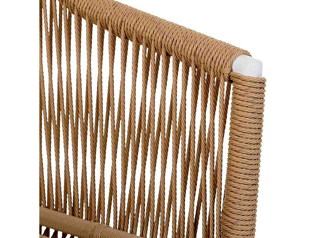 Chaise en rotin synthétique beige 57x63x84,5