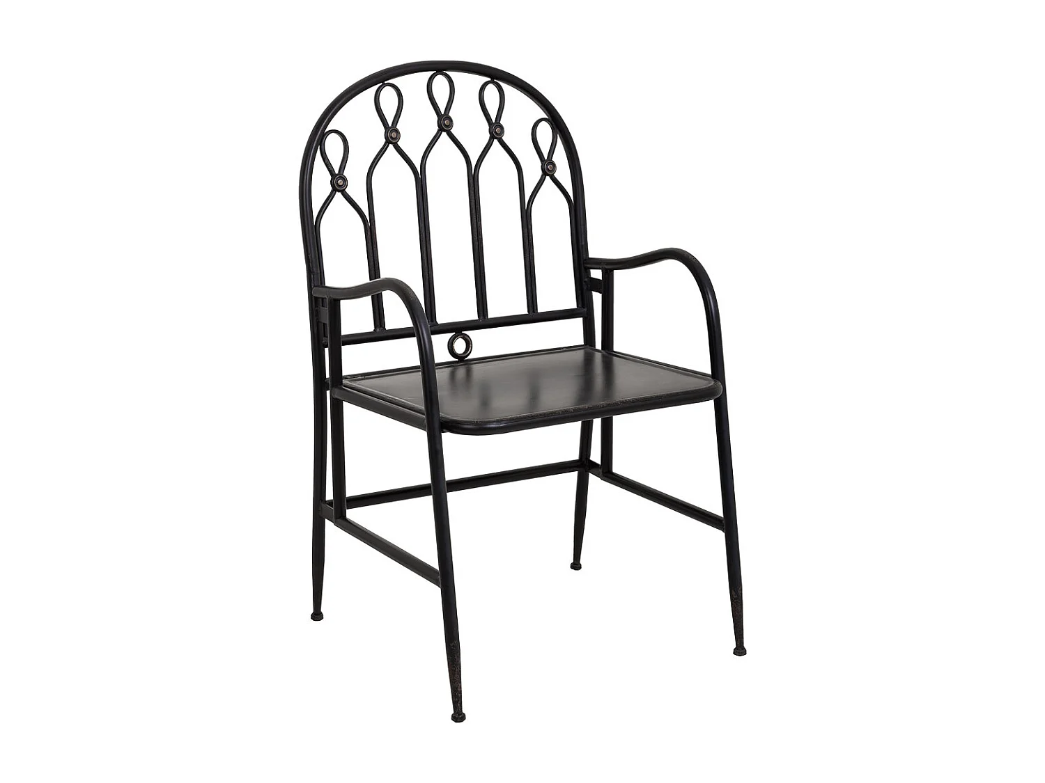 Schwarzer Metallstuhl 55x56x96h cm