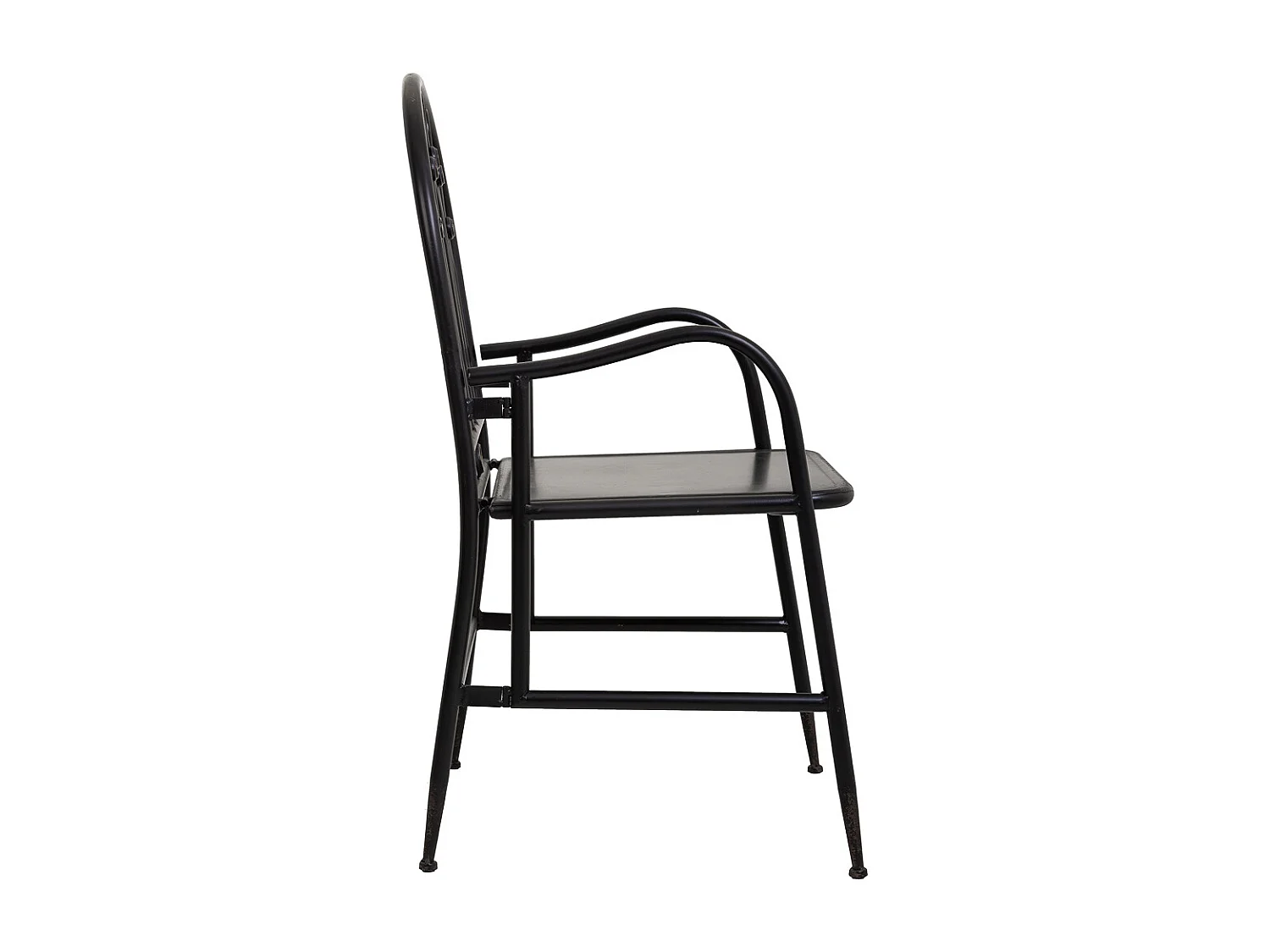 Schwarzer Metallstuhl 55x56x96h cm