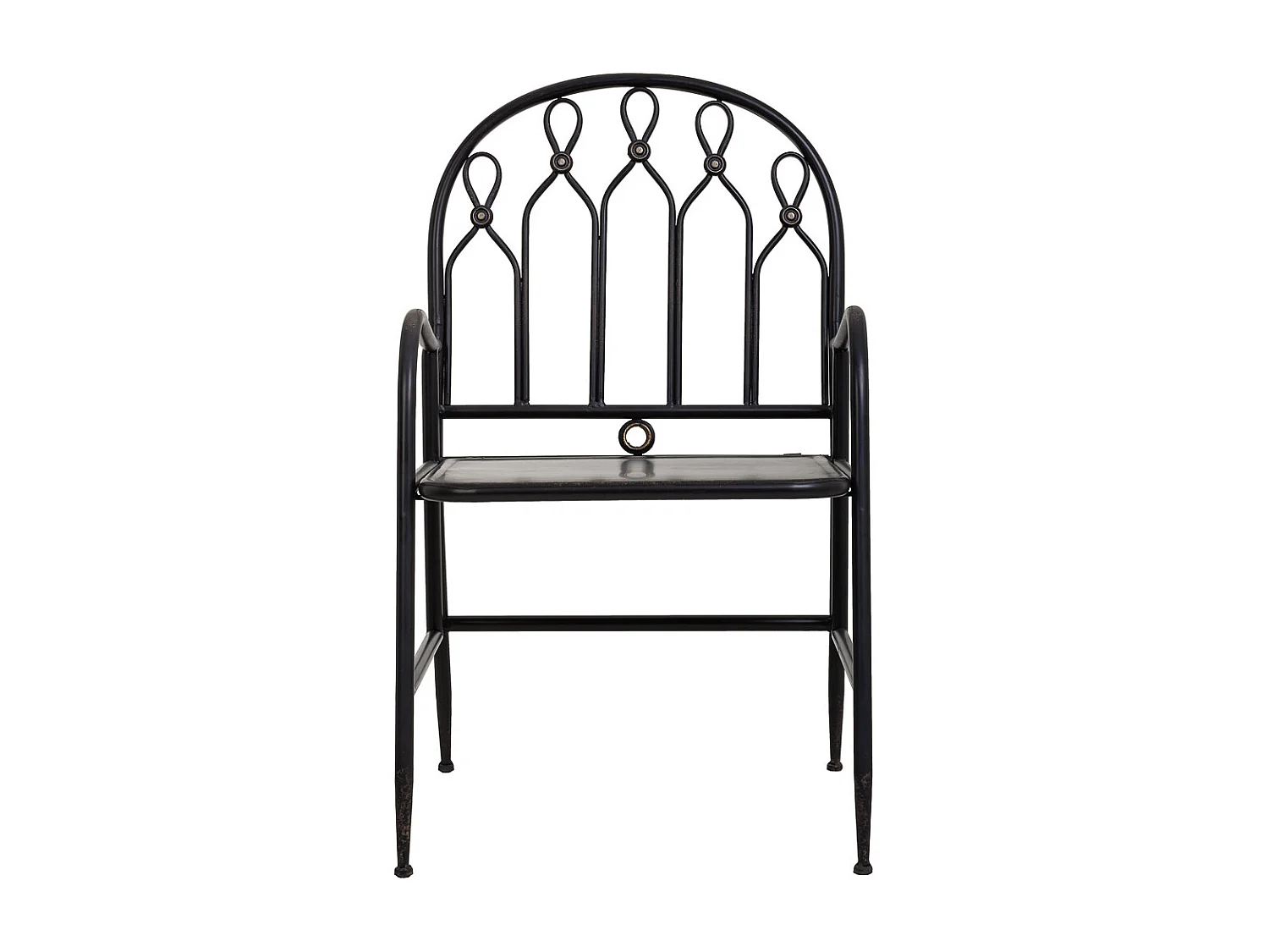 Schwarzer Metallstuhl 55x56x96h cm