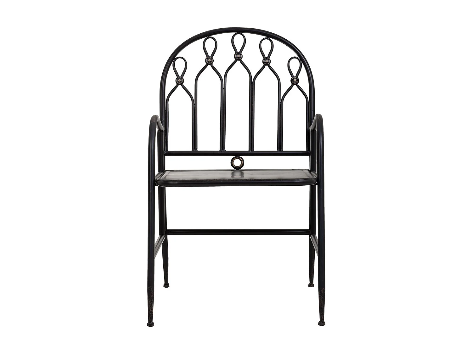 Cadeira metal preta 55x56x96